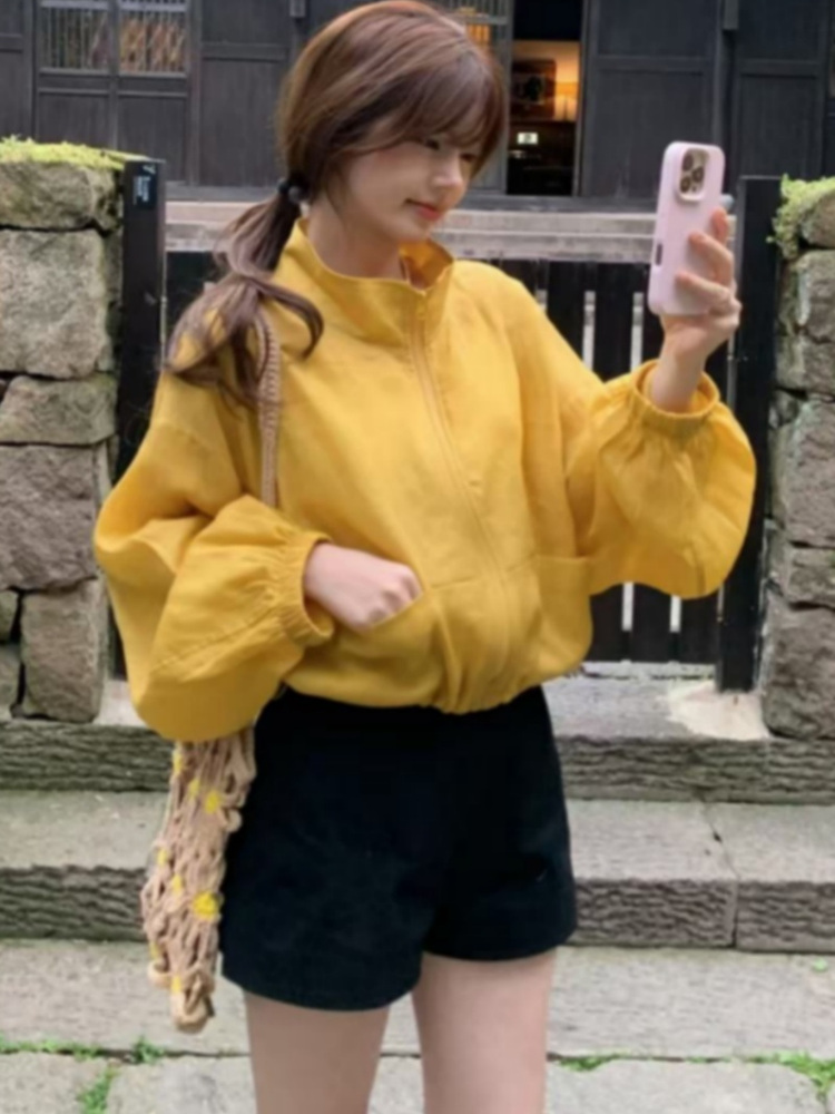 여성용 숏 패딩 재킷 긴 소매 스탠드업 칼라 레저 포켓 - Office Tech Wear 리뷰 및 가격