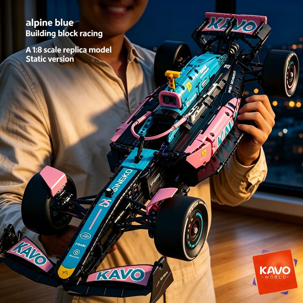 KAVOWORLD 1:8 핑크-블루 포뮬러 레이싱카 조 - Tech Office Building 리뷰 및 가격