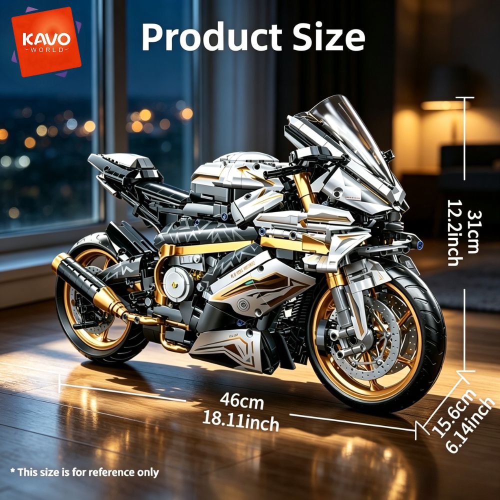 KAVOWORLD 1:5 대형 스포츠 오토바이 조립 블 - Tech Office Building 리뷰 및 가격