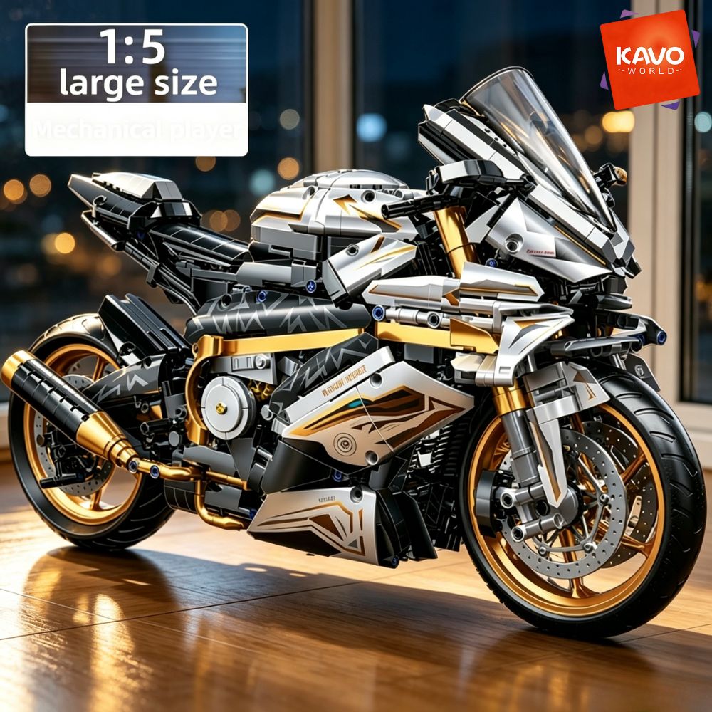 KAVOWORLD 1:5 대형 스포츠 오토바이 조립 블 - Tech Office Building 리뷰 및 가격